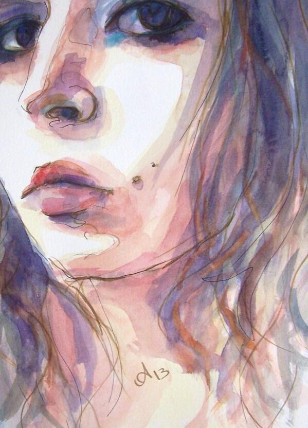 watercolor on paper-selfportrait